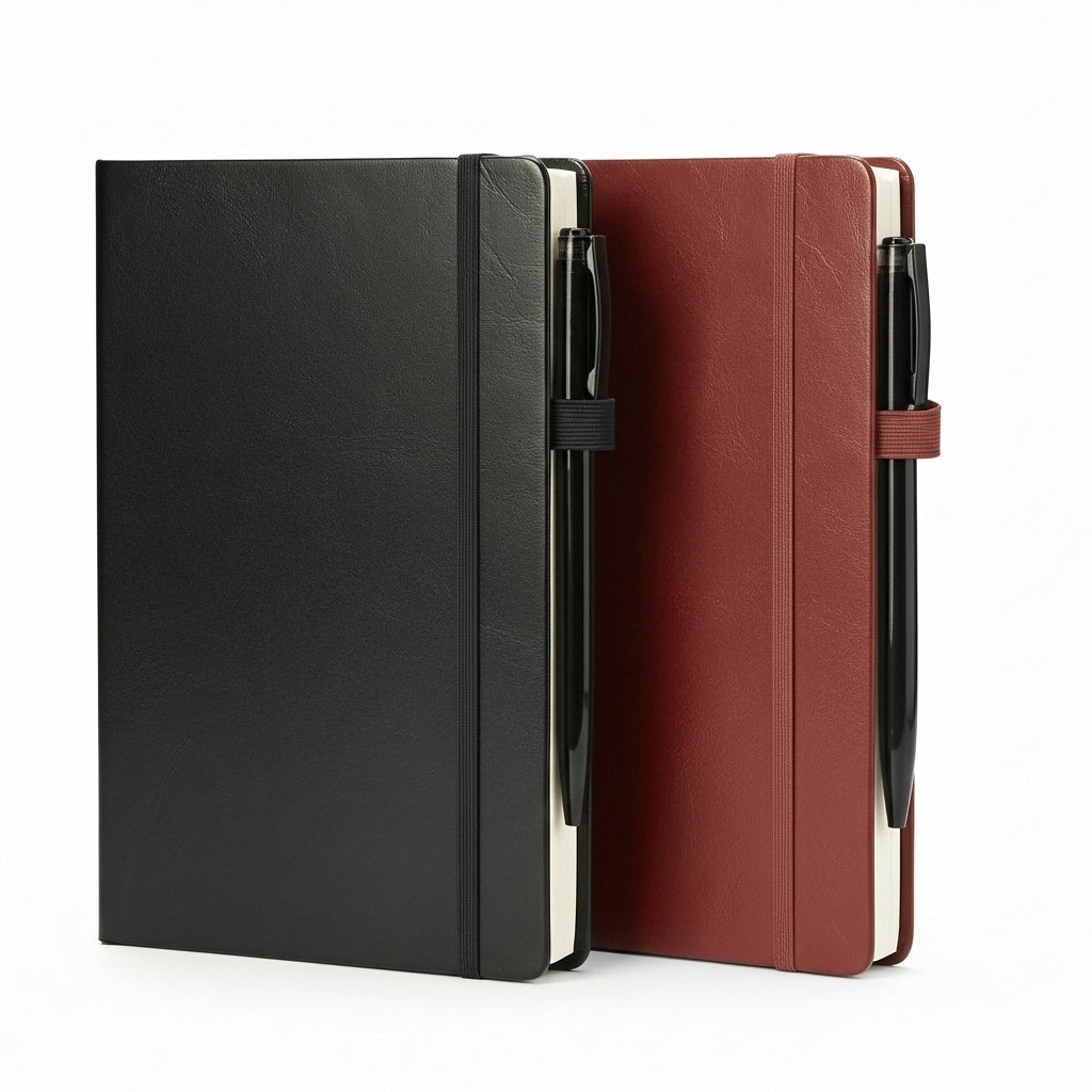 A5 Notebook with Elastic Strap and Pen Loop