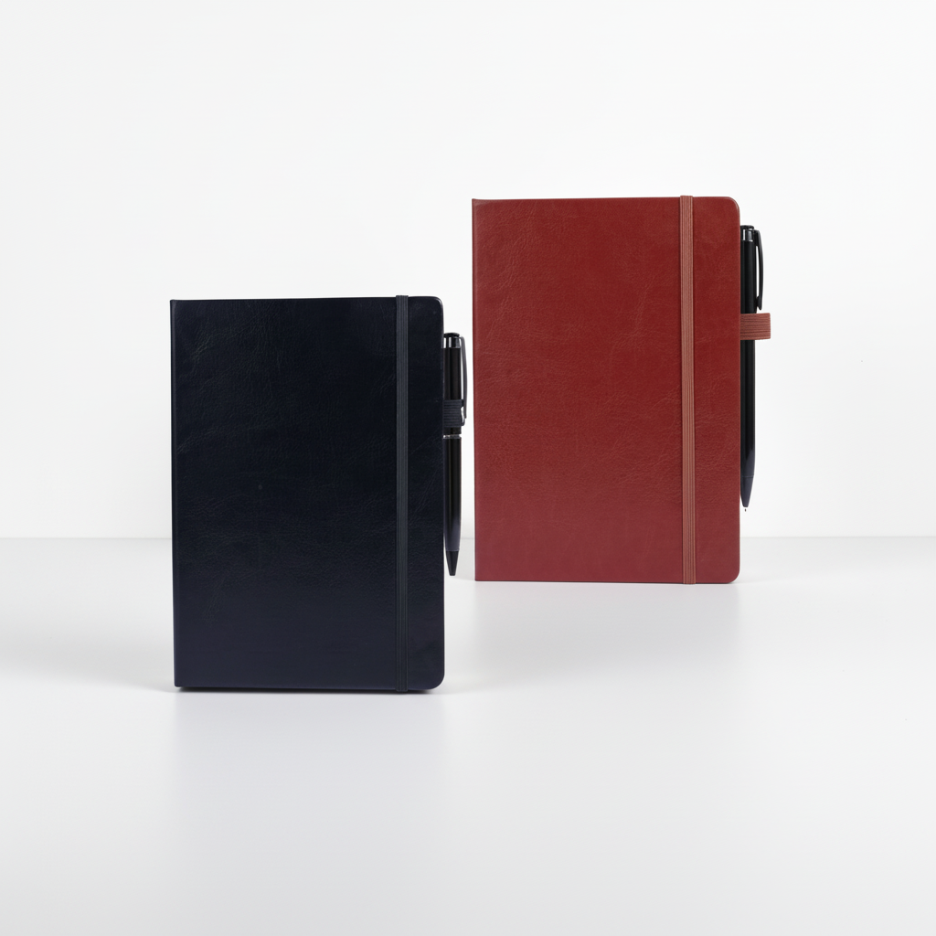 A5 Notebook with Elastic Strap and Pen Loop