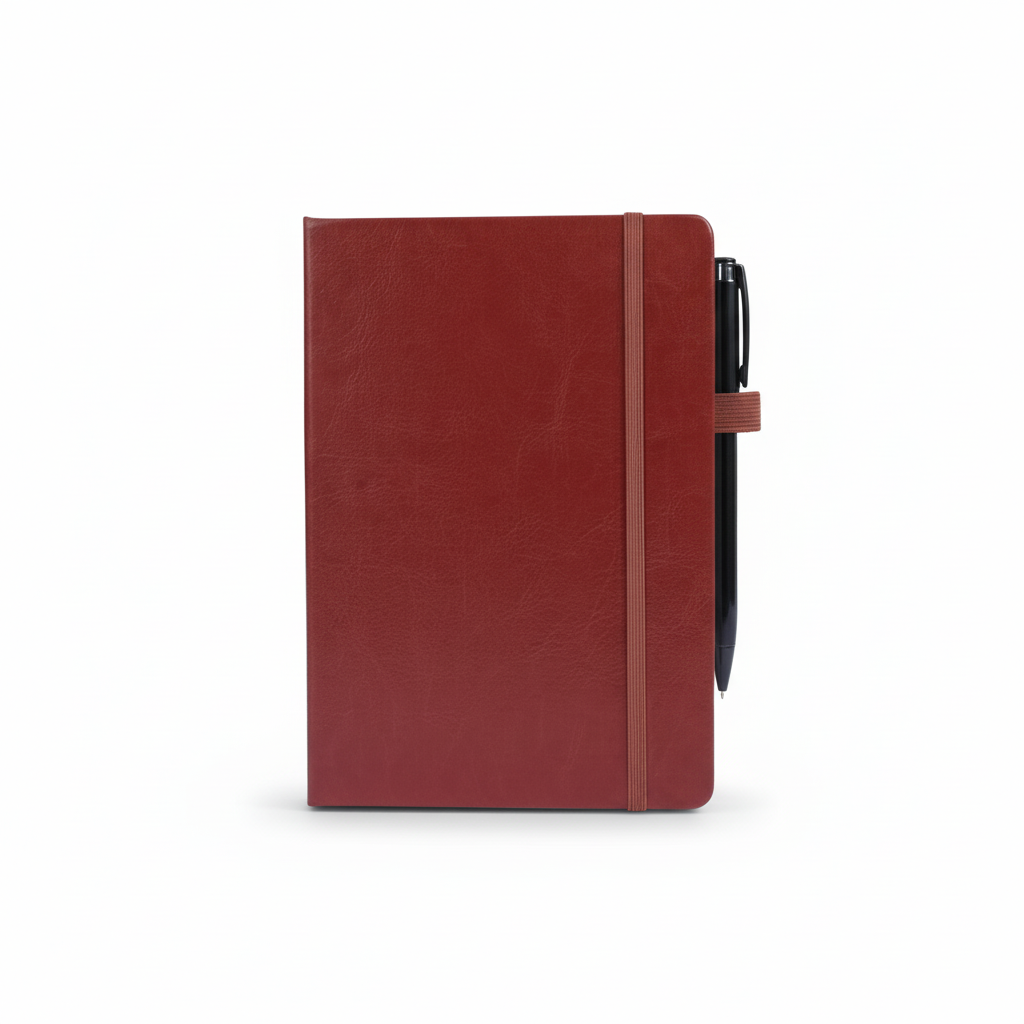 A5 Notebook with Elastic Strap and Pen Loop